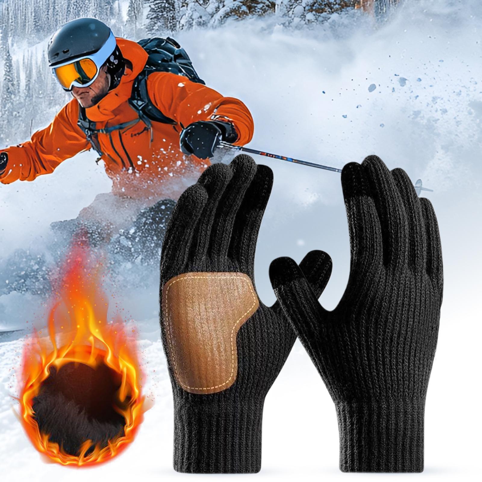 Running Gear Cold Weather - ถุงมืออุ่นแบบ USB พร้อมหน้าจอสัมผัส ถุงมือทำความร้อนสำหรับฤดูหนาว เหมาะสำหรับเล่นสกี วิ่ง