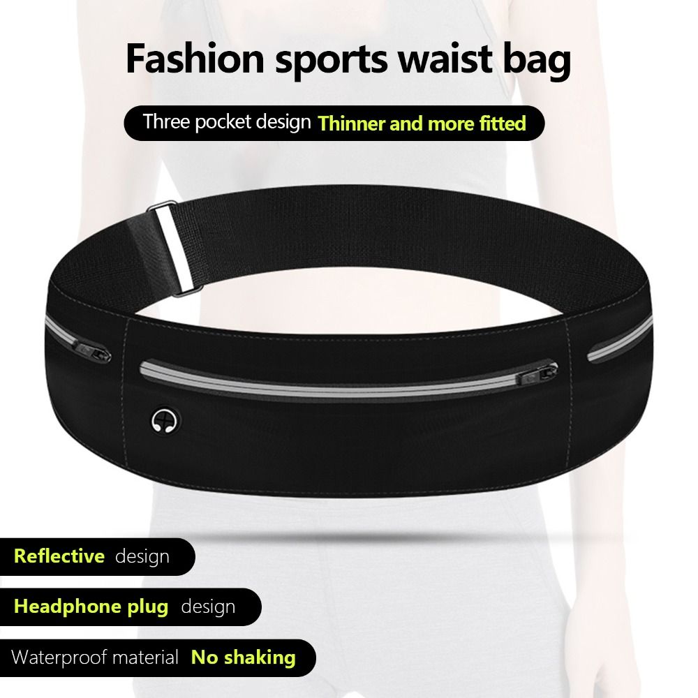 Running Gear Bag For Men - เข็มขัดวิ่งกันน้ำสำหรับผู้ชาย อุปกรณ์วิ่งกลางแจ้ง กระเป๋าคาดเอวสำหรับใส่โทรศัพท์มือถือ กระเป๋าคาดเอวสำหรับวิ่งจ๊อกกิ้ง