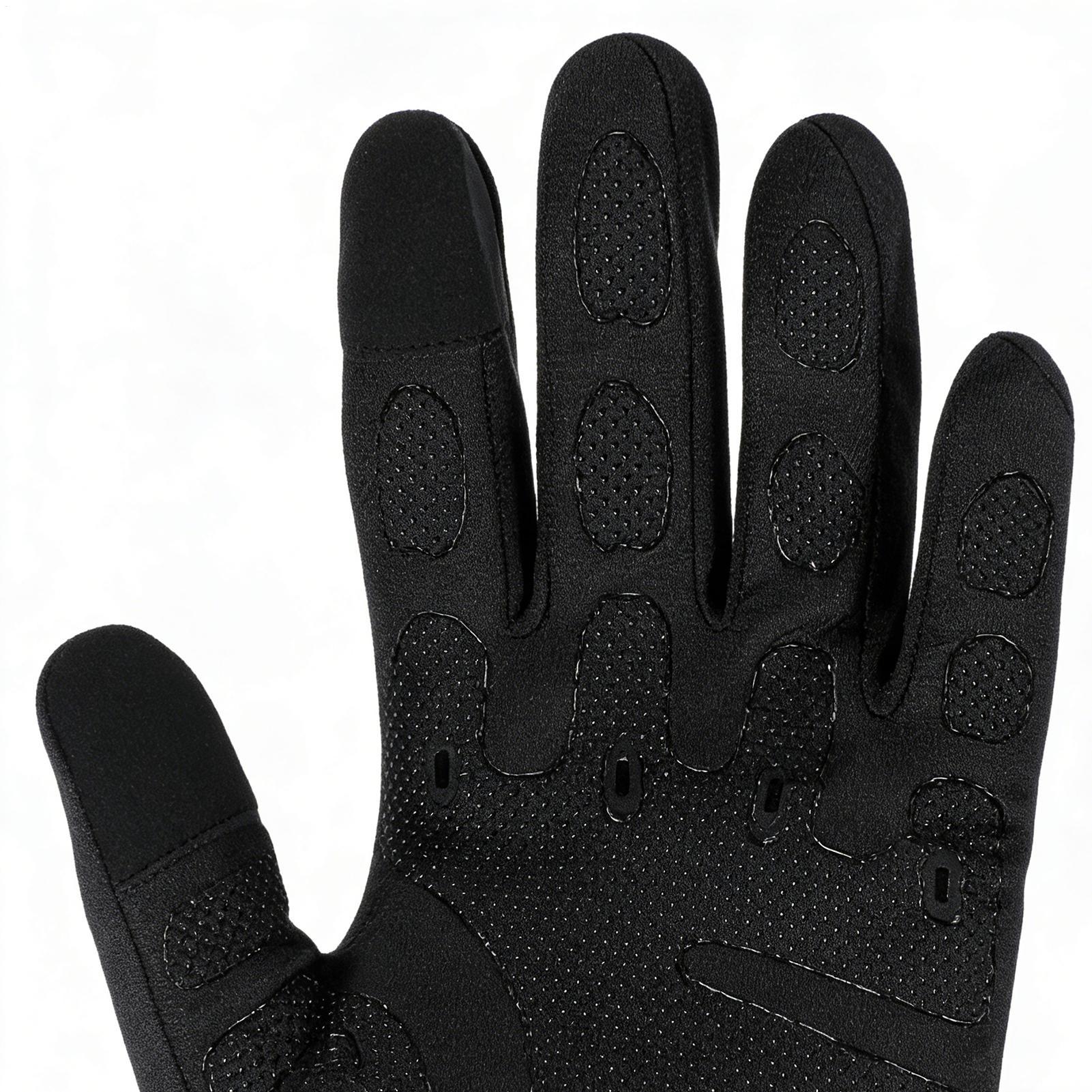 Running Gear Cold Weather - ถุงมือปั่นจักรยานแบบเต็มนิ้ว สำหรับอากาศหนาว อุปกรณ์กลางแจ้ง รองรับหน้าจอสัมผัส ถุงมือสกี สำหรับปั่นจักรยาน