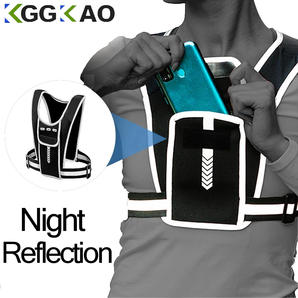 Running Gear Satisfy - เสื้อกั๊กใส่โทรศัพท์สำหรับผู้ชายและผู้หญิงกันน้ำกระเป๋าใส่กุญแจ & เสื้อกั๊กไฮเดรชั่นสะท้อนแสงอุปกรณ์ออกกำลังกายฟรี