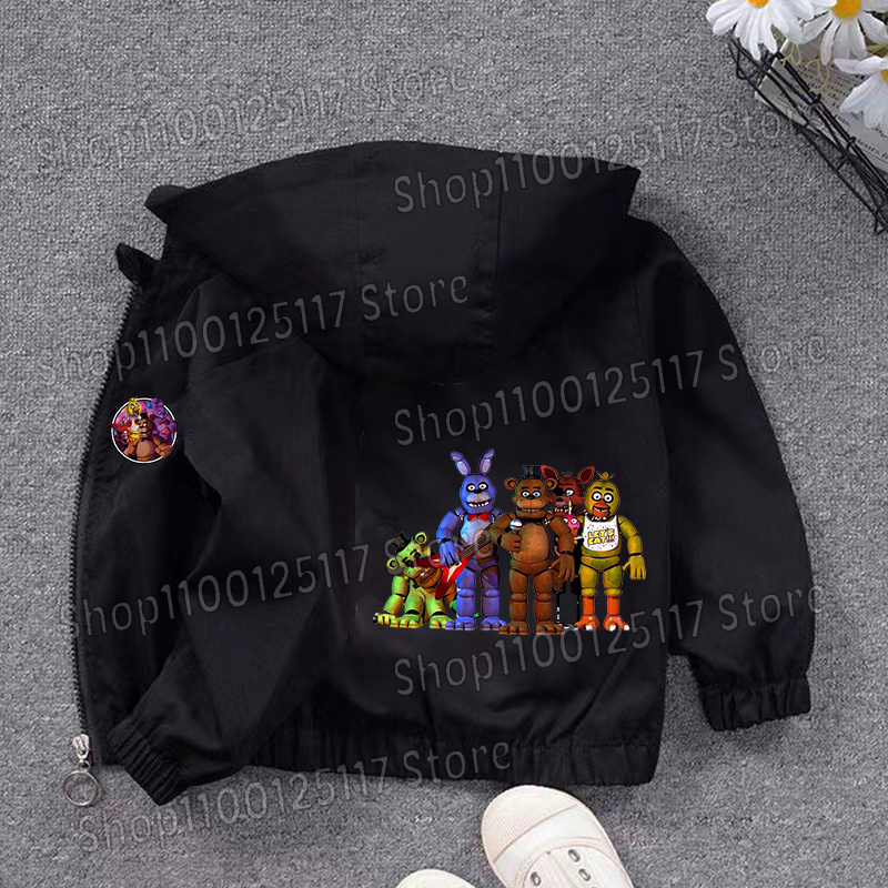 เสื้อแจ็คเก็ตมีฮู้ด Fnafs สำหร - Running Gear For Kids บทวิจารณ์และราคา