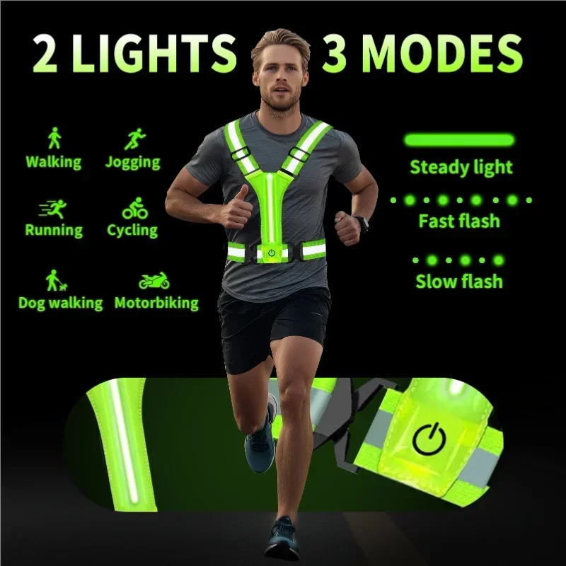 เสื้อกั๊กสะท้อนแสง LED สำหรับว - Running Gear Night บทวิจารณ์และราคา