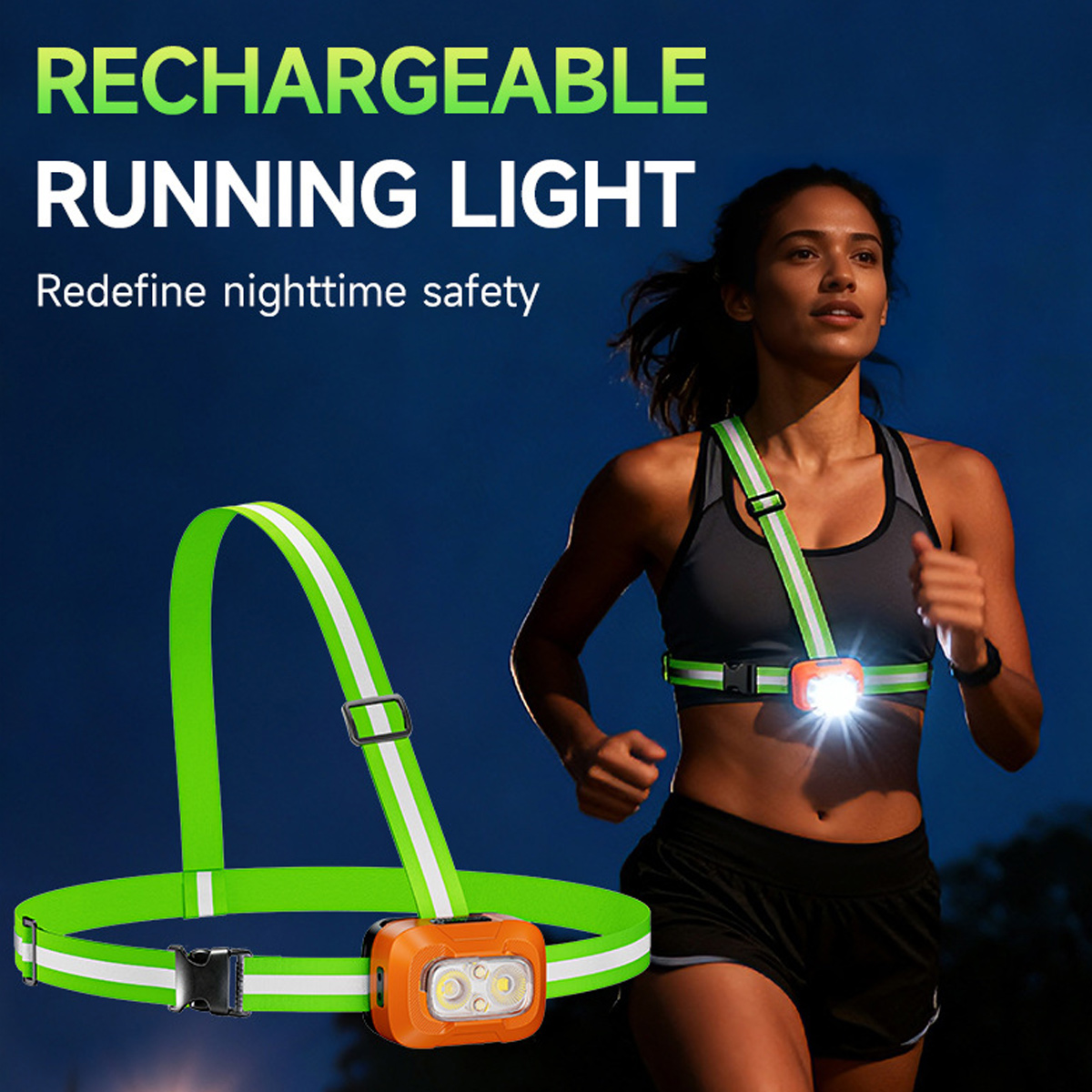 ไฟวิ่งแบบชาร์จ USB กันน้ำ น้ำห - Running Gear Night บทวิจารณ์และราคา