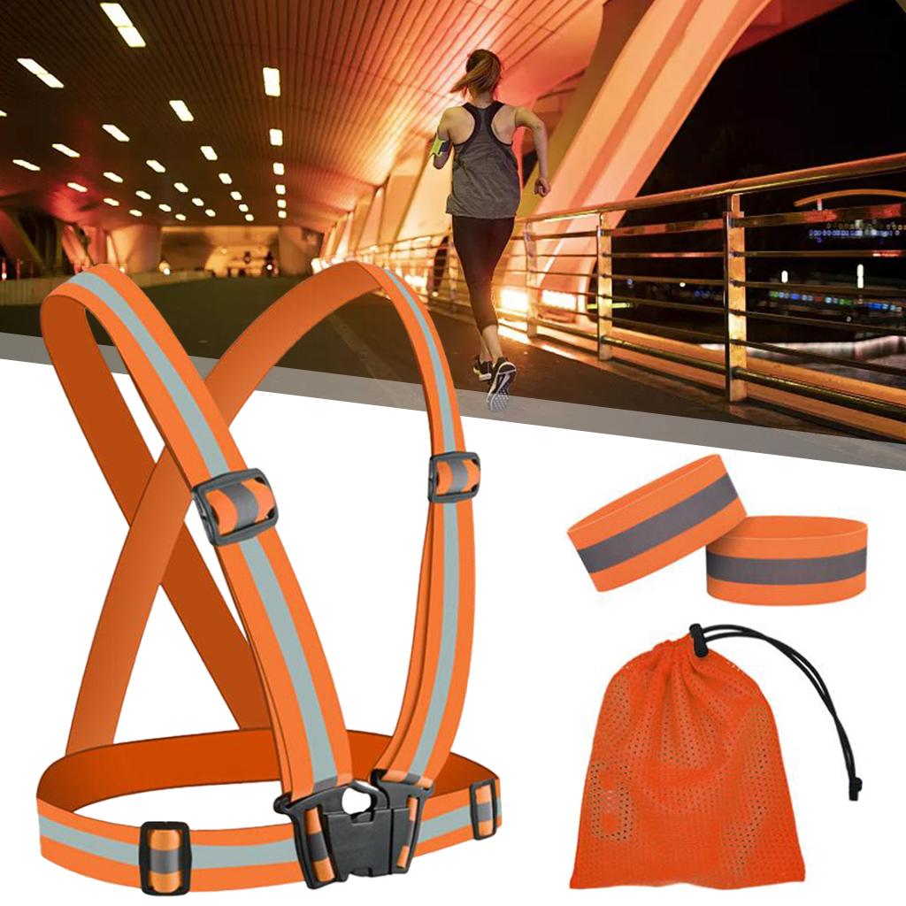 สายรัดสะท้อนแสงแบบปรับได้ ยืดห - Running Gear Night บทวิจารณ์และราคา
