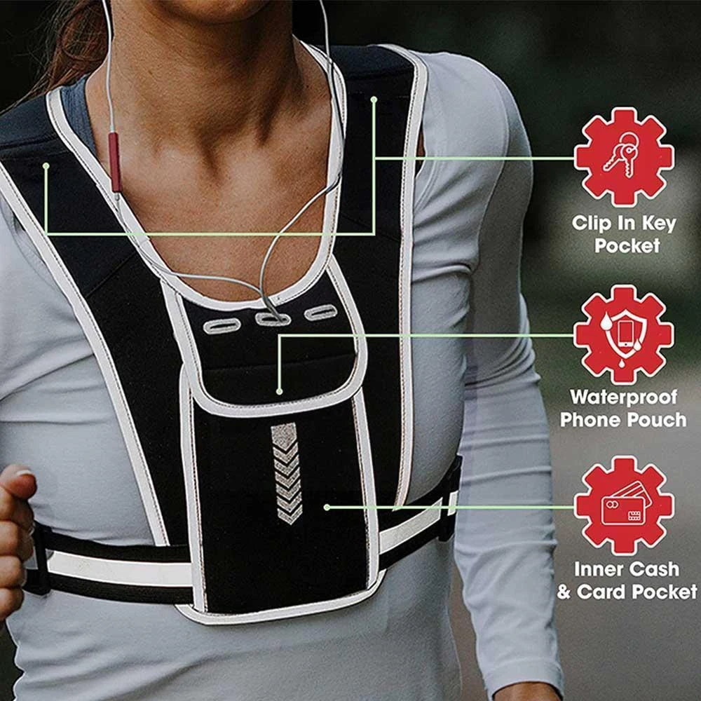 เสื้อกั๊กใส่โทรศัพท์สำหรับผู้ช - Running Gear Satisfy บทวิจารณ์และราคา